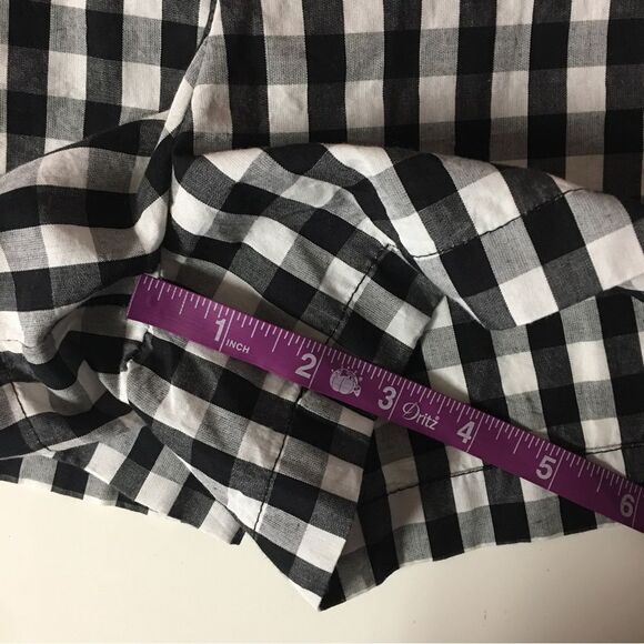 Joie Cleantha Black & White Gingham High Waisted Shorts Size L NWT - Picture 7 of 10